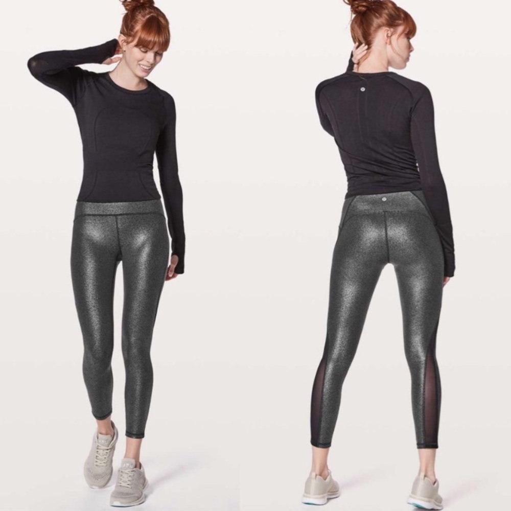 Lululemon Train Times 25” Luminosity Foil Size 10